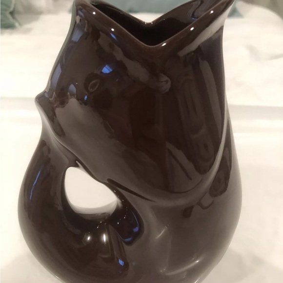 Gurgle Pot Brown Ceramic 6.5 Inch Gurgling Fish Pitcher 2006 - Picture 5 of 10